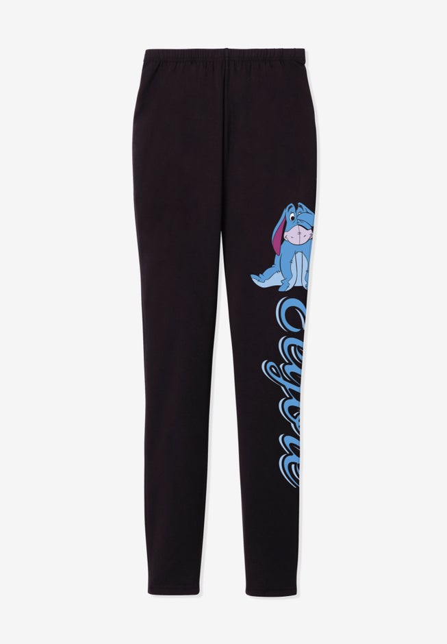Disney Women's Leggings Black Eeyore Placed image number null
