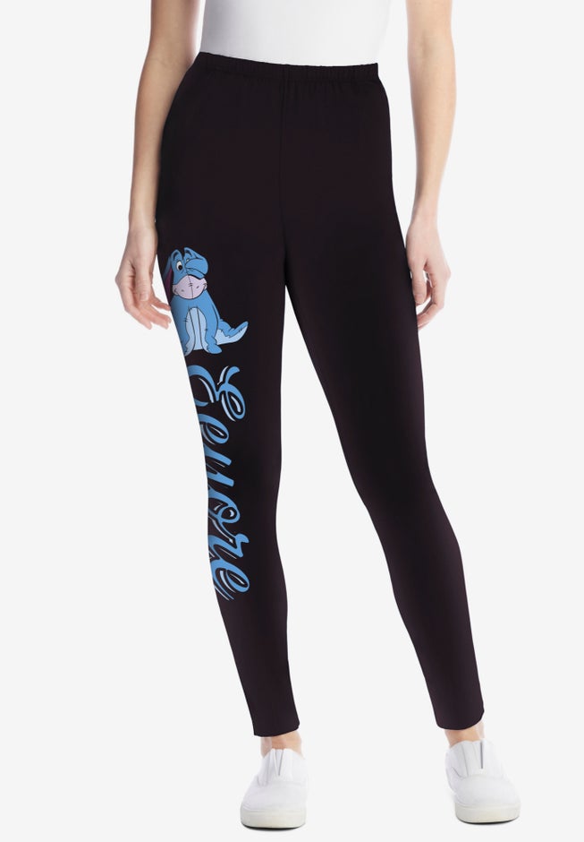 Disney Women's Leggings Black Eeyore Placed image number null