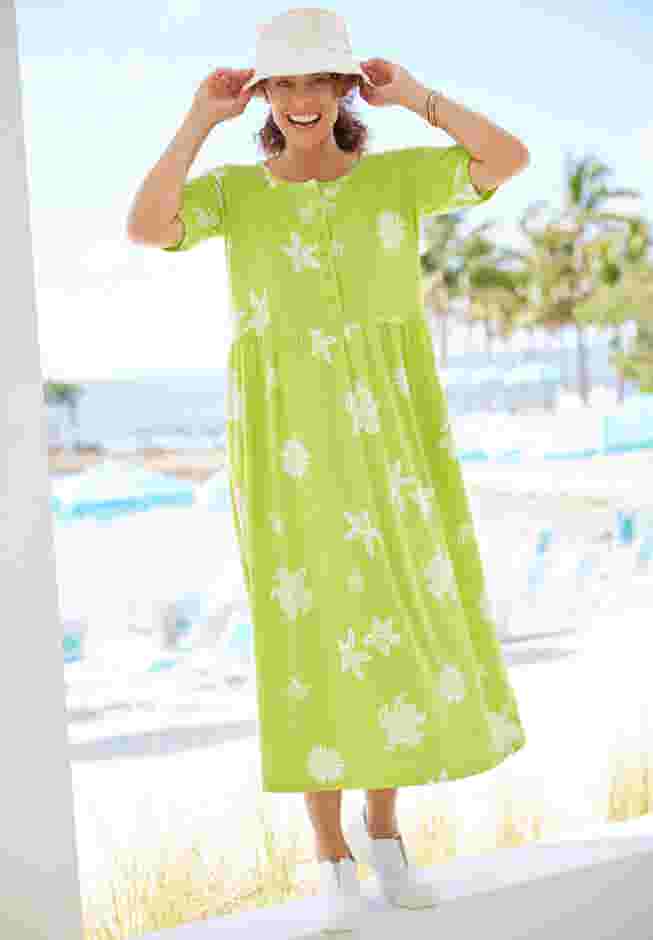Stamped Empire Waist Dress image number 1