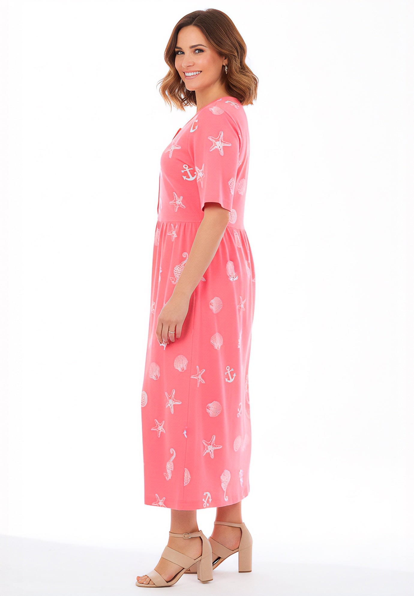 Stamped Empire Waist Dress image number 2