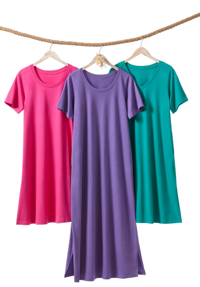 Perfect Short-Sleeve Scoopneck Maxi Tee Dress image number 5