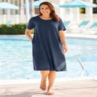 Perfect Short-Sleeve Crewneck Tee Dress image number null