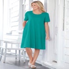 Perfect Short-Sleeve Crewneck Tee Dress image number null