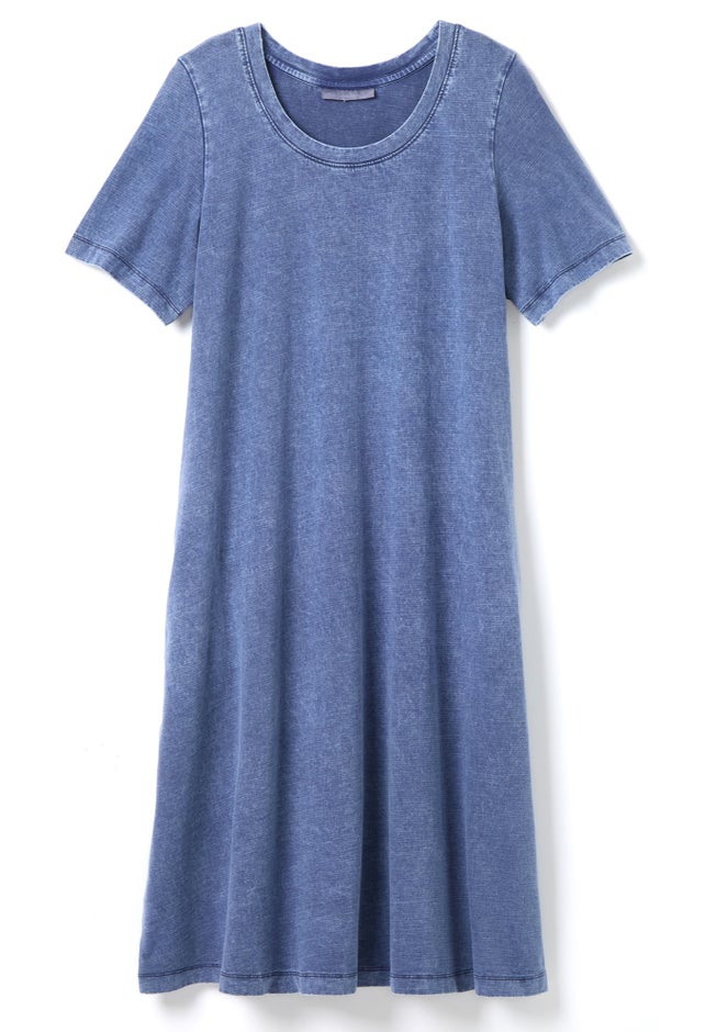 Perfect Short-Sleeve Crewneck Tee Dress image number 1