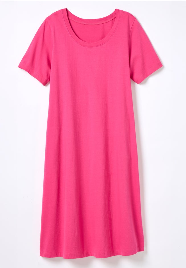Perfect Short-Sleeve Crewneck Tee Dress image number 1