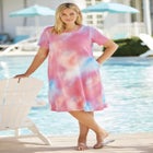 Perfect Short-Sleeve Crewneck Tee Dress image number null