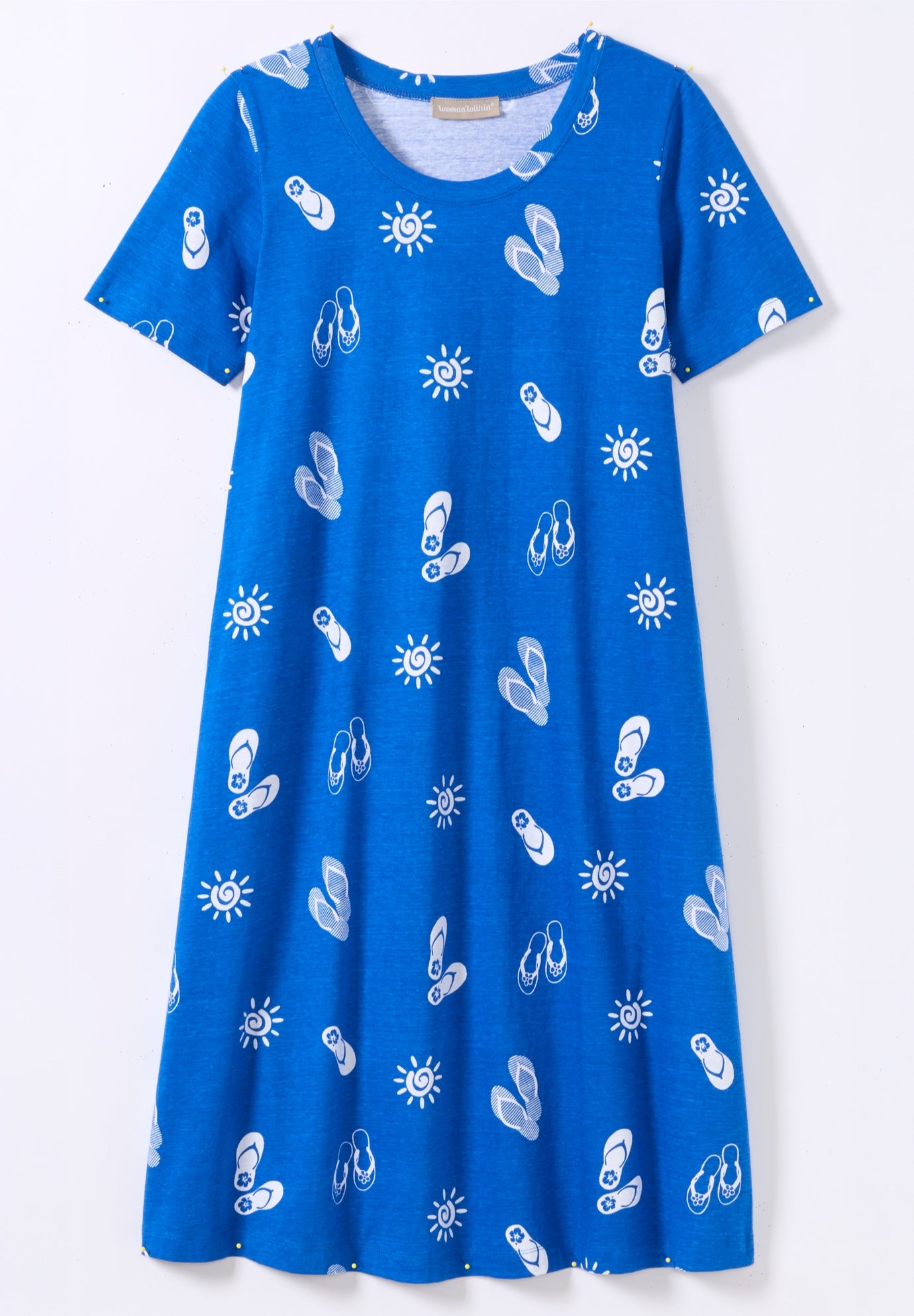 Perfect Short-Sleeve Crewneck Tee Dress image number 1