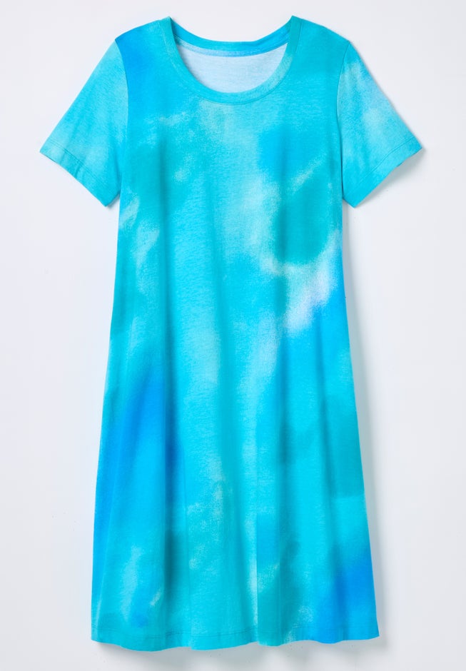 Perfect Short-Sleeve Crewneck Tee Dress image number 1