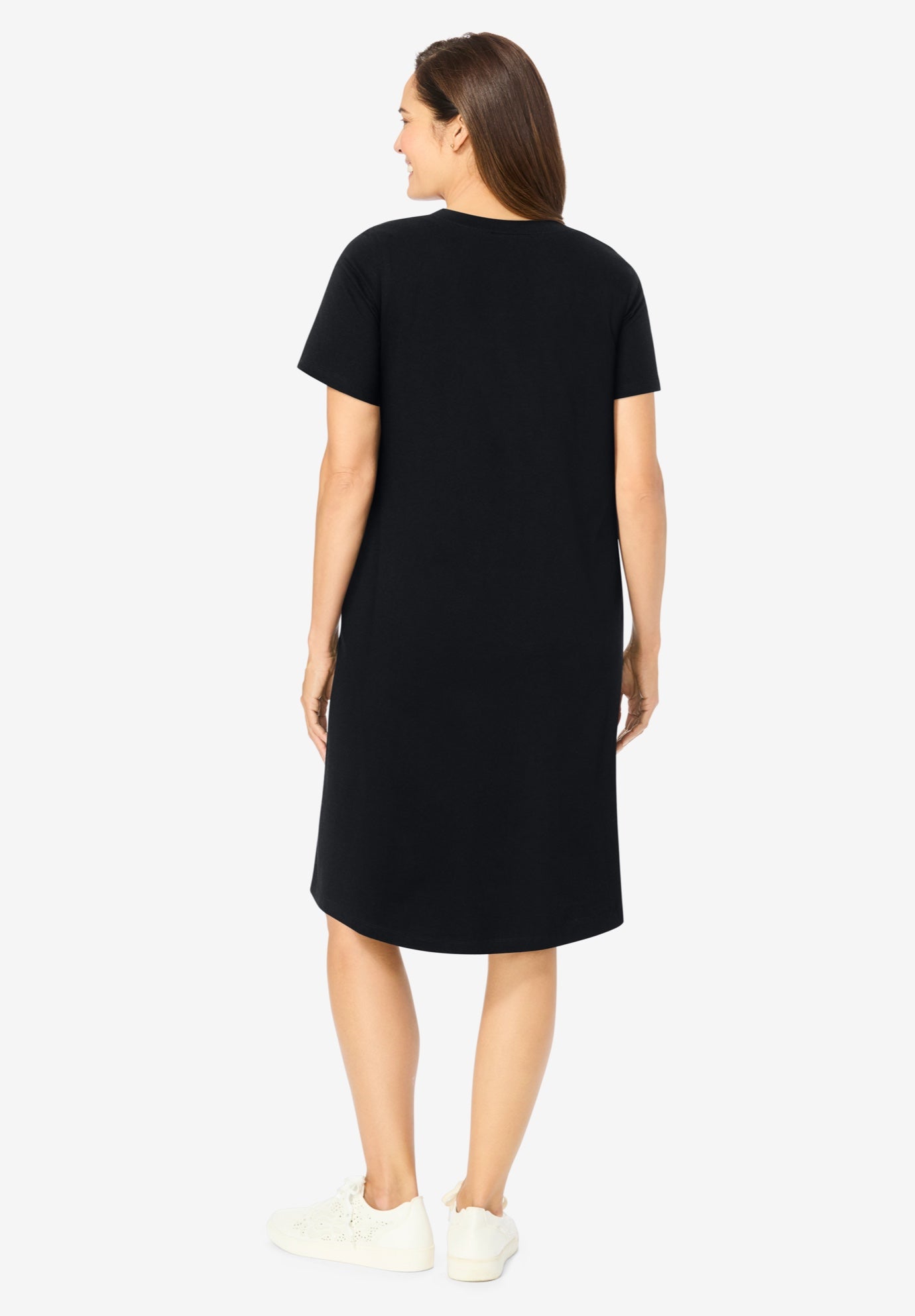 Perfect Short-Sleeve Crewneck Tee Dress image number 1