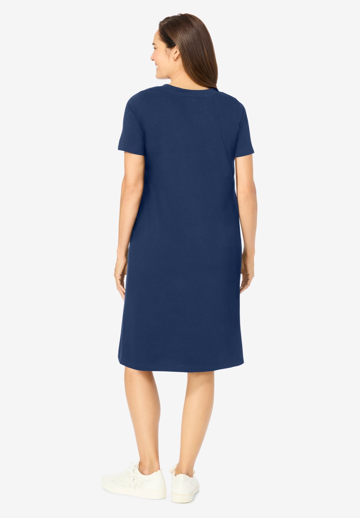 Perfect Short-Sleeve Crewneck Tee Dress image number 1