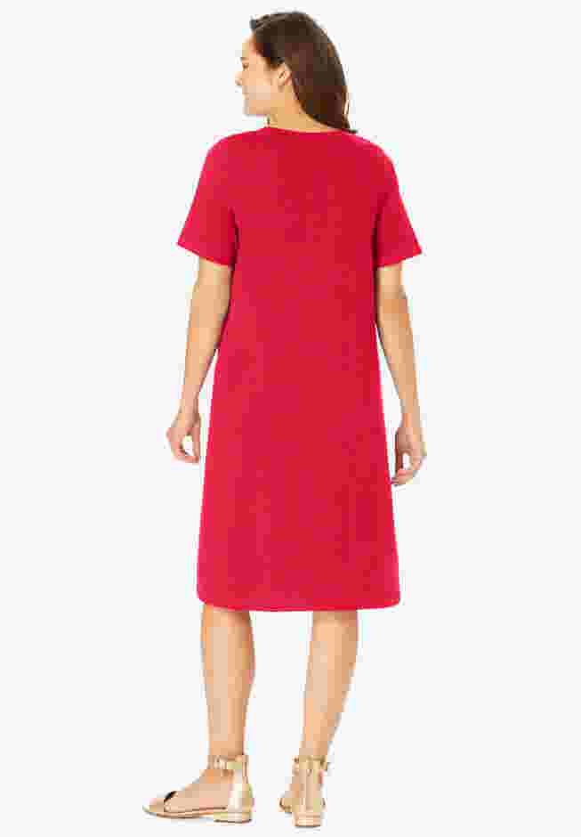 Perfect Short-Sleeve Crewneck Tee Dress image number 1