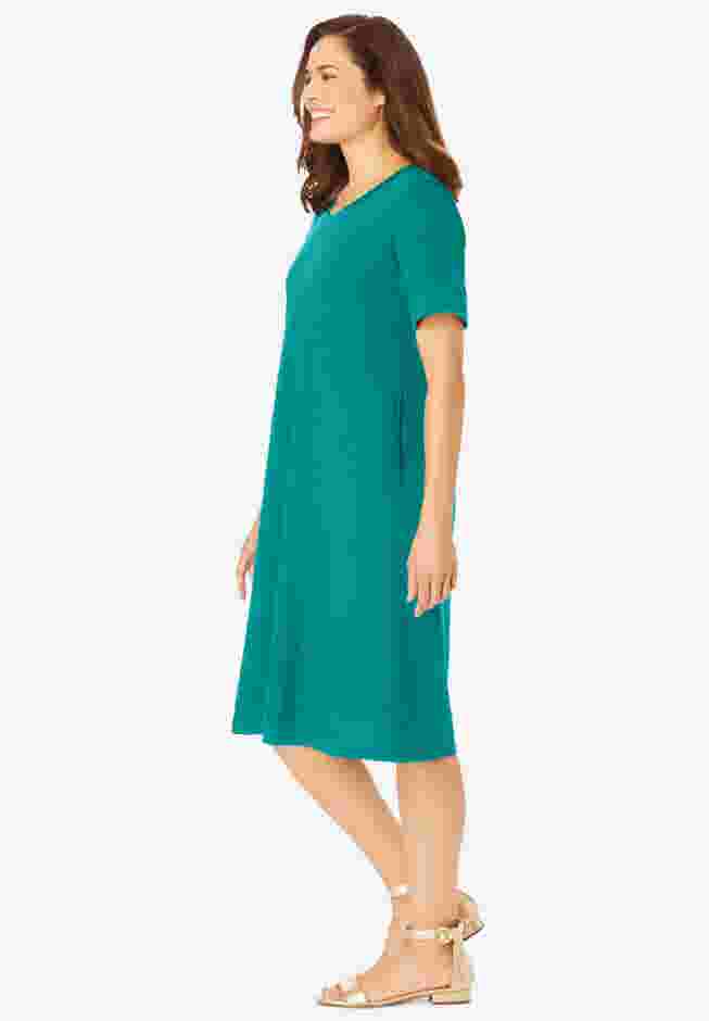 Perfect Short-Sleeve Crewneck Tee Dress image number 2