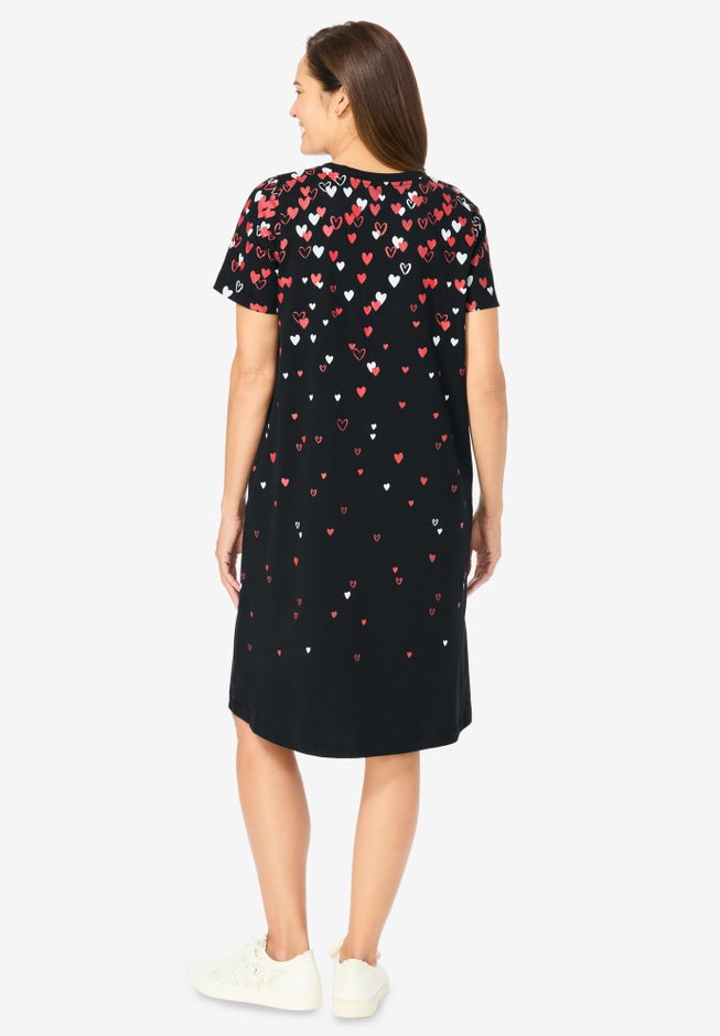 Perfect Short-Sleeve Crewneck Tee Dress image number 1