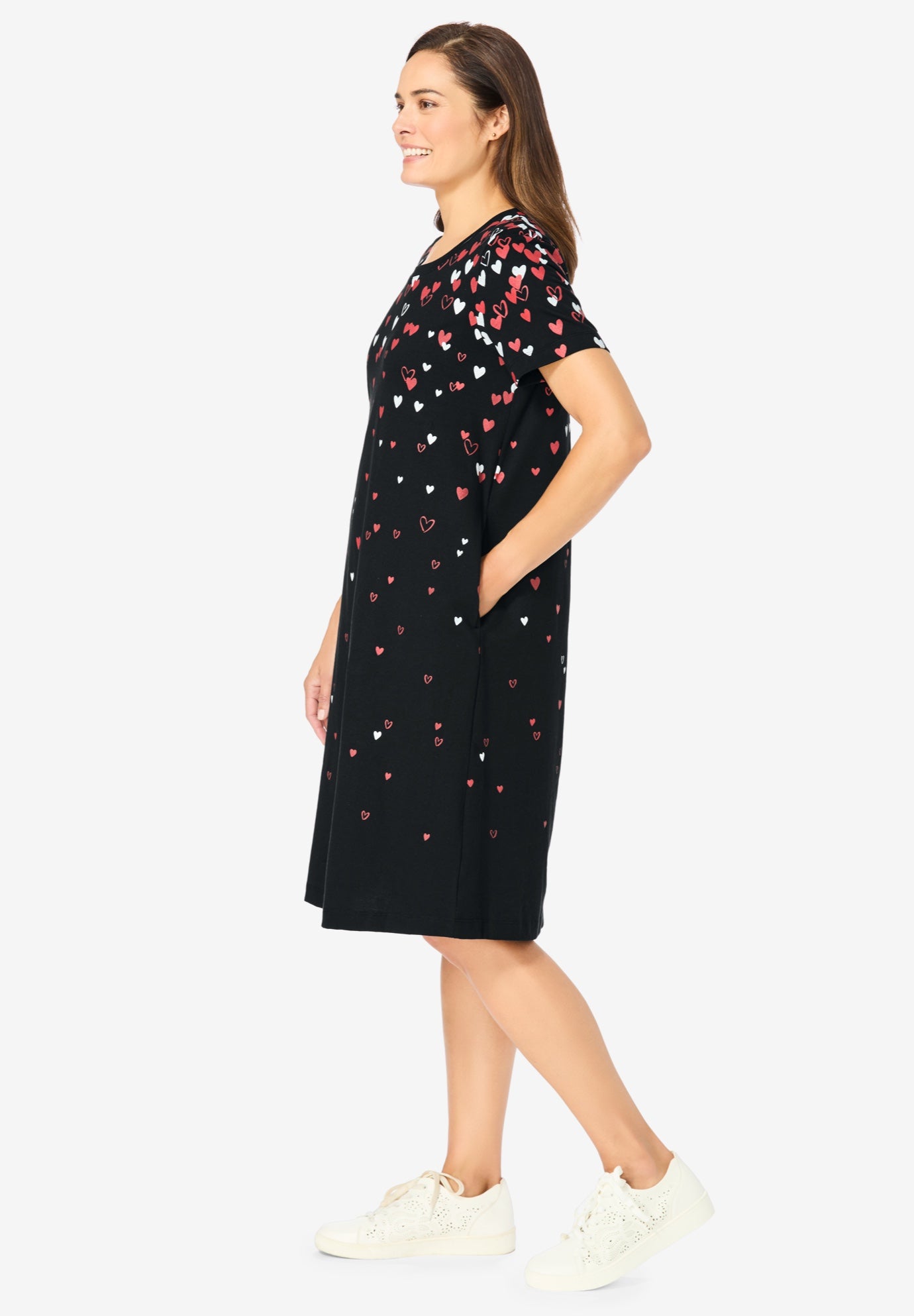 Perfect Short-Sleeve Crewneck Tee Dress image number 2