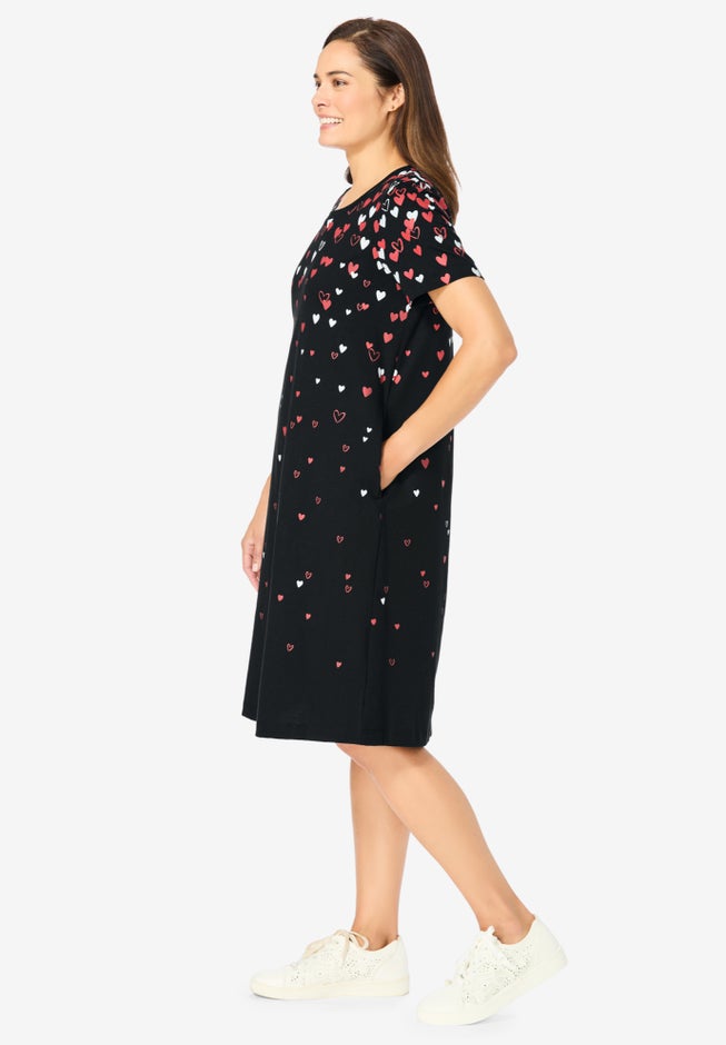 Perfect Short-Sleeve Crewneck Tee Dress image number 2