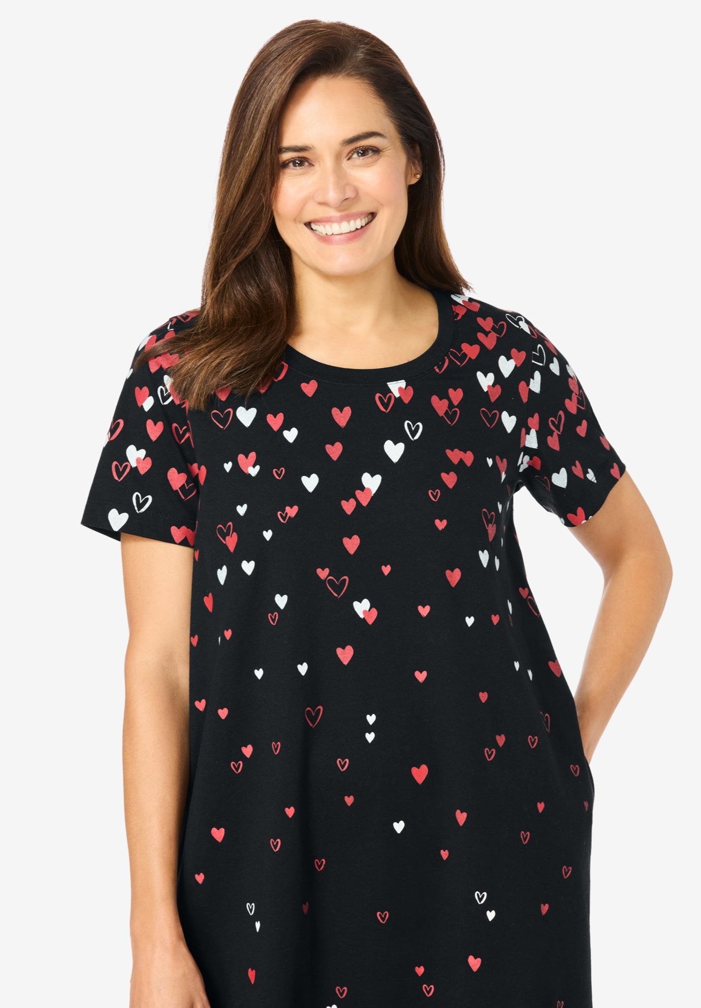 Perfect Short-Sleeve Crewneck Tee Dress image number 3