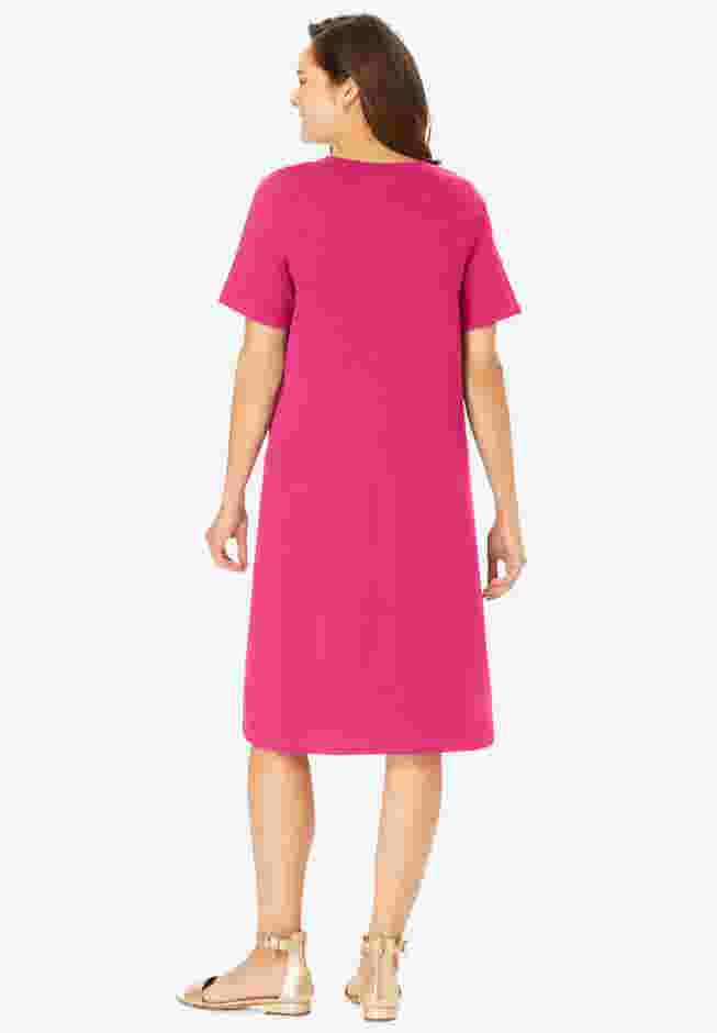 Perfect Short-Sleeve Crewneck Tee Dress image number 1