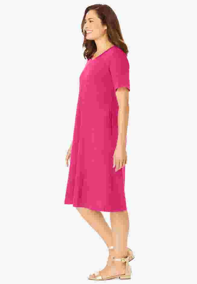Perfect Short-Sleeve Crewneck Tee Dress image number 2