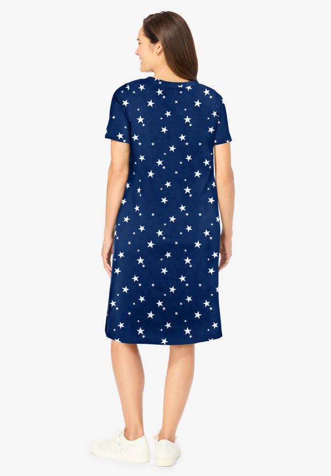 Perfect Short-Sleeve Crewneck Tee Dress image number 1