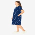 Perfect Short-Sleeve Crewneck Tee Dress image number null