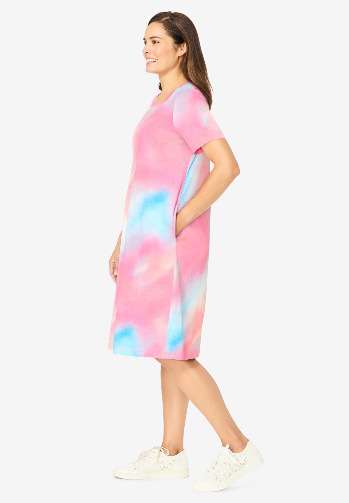 Perfect Short-Sleeve Crewneck Tee Dress image number 2