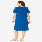 Perfect Short-Sleeve Crewneck Tee Dress image number null