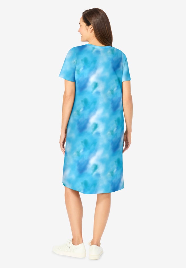 Perfect Short-Sleeve Crewneck Tee Dress image number 1