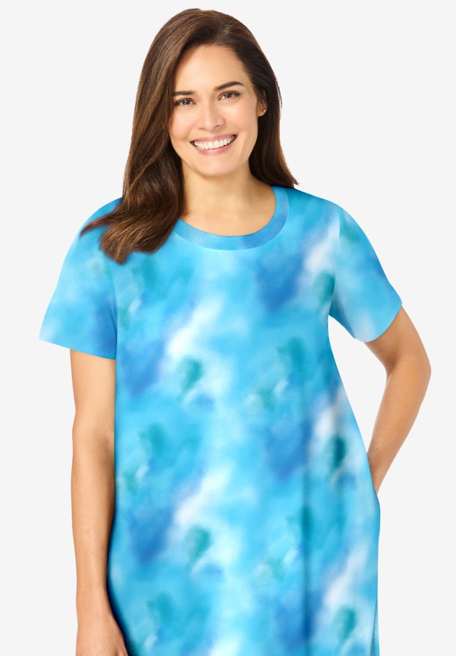 Perfect Short-Sleeve Crewneck Tee Dress image number 3