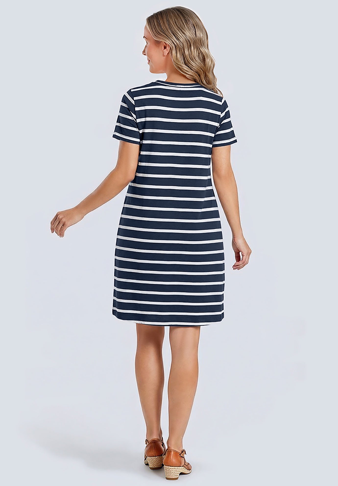 Perfect Short-Sleeve Crewneck Tee Dress image number 1