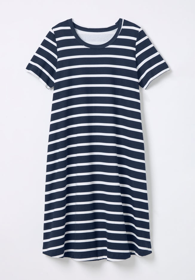 Perfect Short-Sleeve Crewneck Tee Dress image number 3