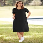 Perfect Short-Sleeve Crewneck Tee Dress image number null