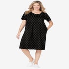 Perfect Short-Sleeve Crewneck Tee Dress image number null