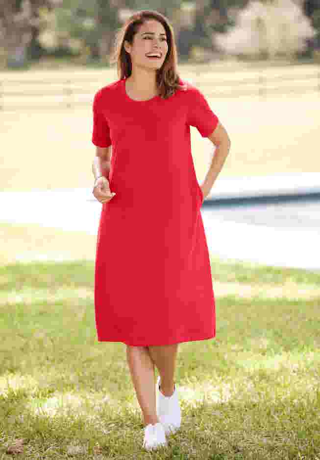 Perfect Short-Sleeve Crewneck Tee Dress image number 0