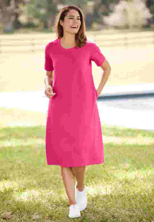 Perfect Short-Sleeve Crewneck Tee Dress image number 0