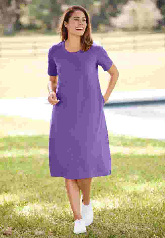 Perfect Short-Sleeve Crewneck Tee Dress image number 0