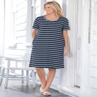 Perfect Short-Sleeve Crewneck Tee Dress image number null