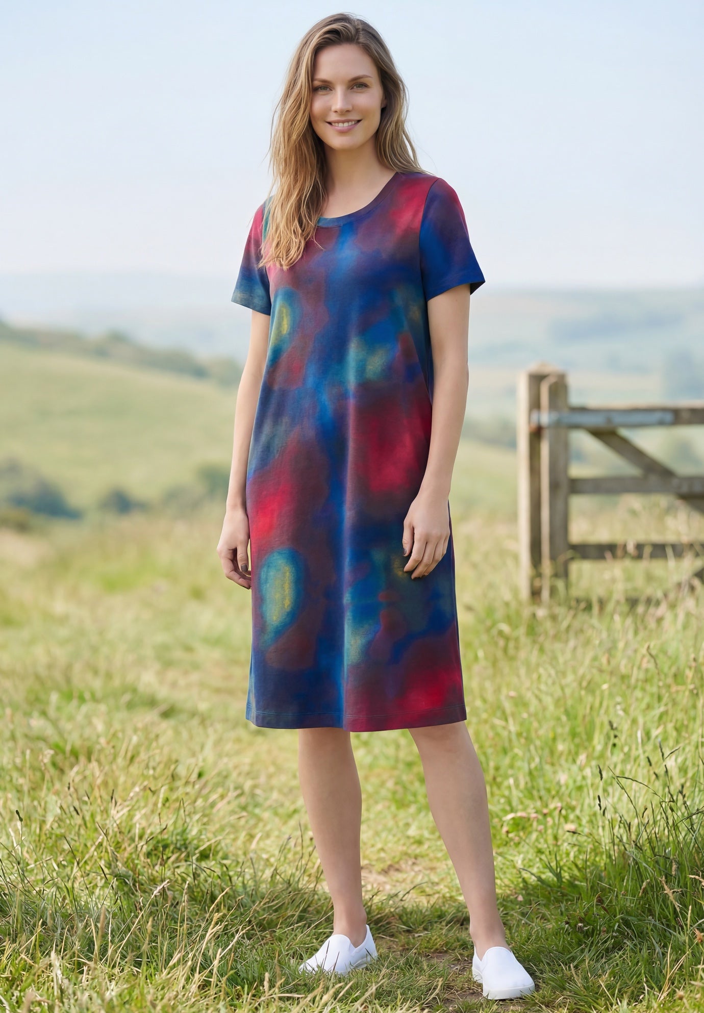 Perfect Short-Sleeve Crewneck Tee Dress image number 0