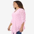 Open Front Pointelle Cardigan image number null