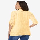 Open Front Pointelle Cardigan Sweater image number null