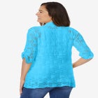 Open Front Pointelle Cardigan image number null