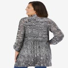 Open Front Pointelle Cardigan image number null