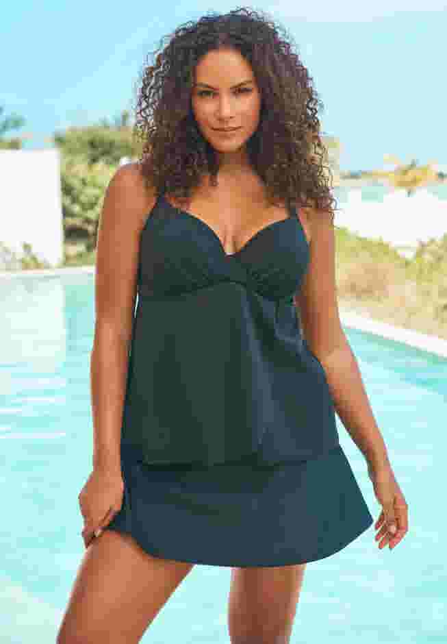 Bra-Size Wrap Tankini Top image number 0