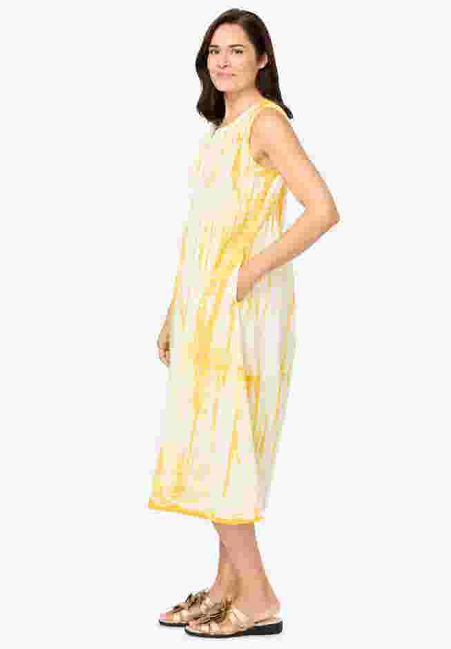Sleeveless Pintuck Tie-Dye Dress image number 2