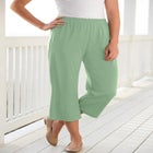 7-Day Elastic-Waist Stretchy Knit Capri image number 0