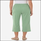 7-Day Elastic-Waist Stretchy Knit Capri image number 1