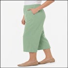 7-Day Elastic-Waist Stretchy Knit Capri image number 2
