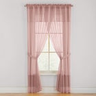 BH Studio Sheer Voile 5-Pc. One-Rod Curtain Set image number null