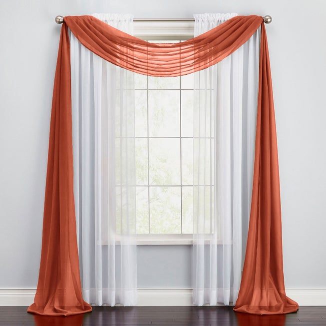 BH Studio Sheer Voile Scarf Valance image number 0