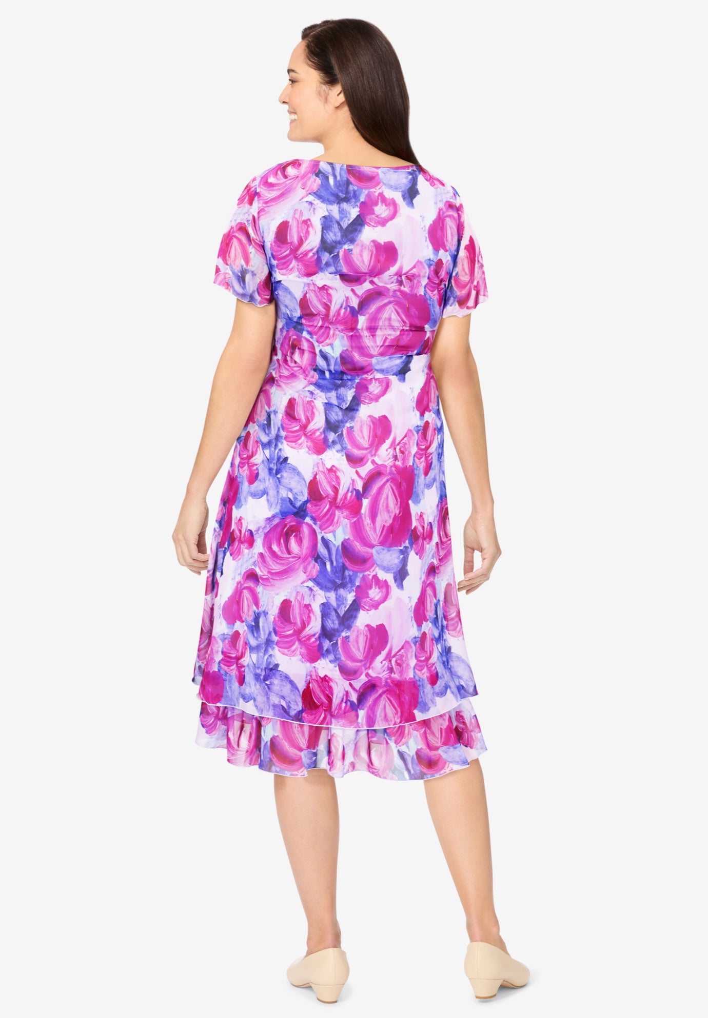 Overlay Tiered Dress image number 1