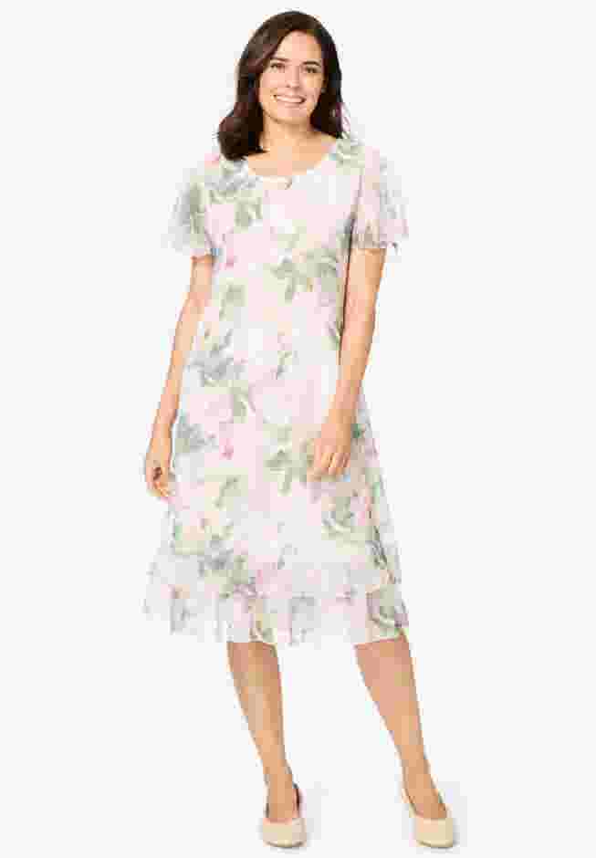 Overlay Tiered Dress image number 0